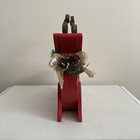 Ashland Christmas Reindeer Advent Countdown Calendar Holiday Red Wooden Decor - Picture 4 of 5